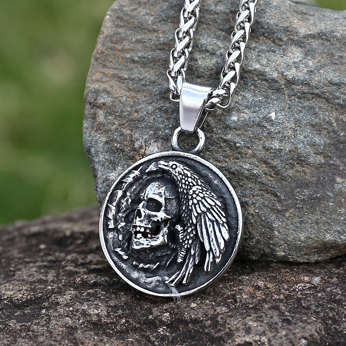 Skull Necklace US$3.2/PC-NORSECOLLECTION- Viking Jewelry,Viking Necklace,Viking Bracelet,Viking Rings,Viking Mugs,Viking Accessories,Viking Crafts