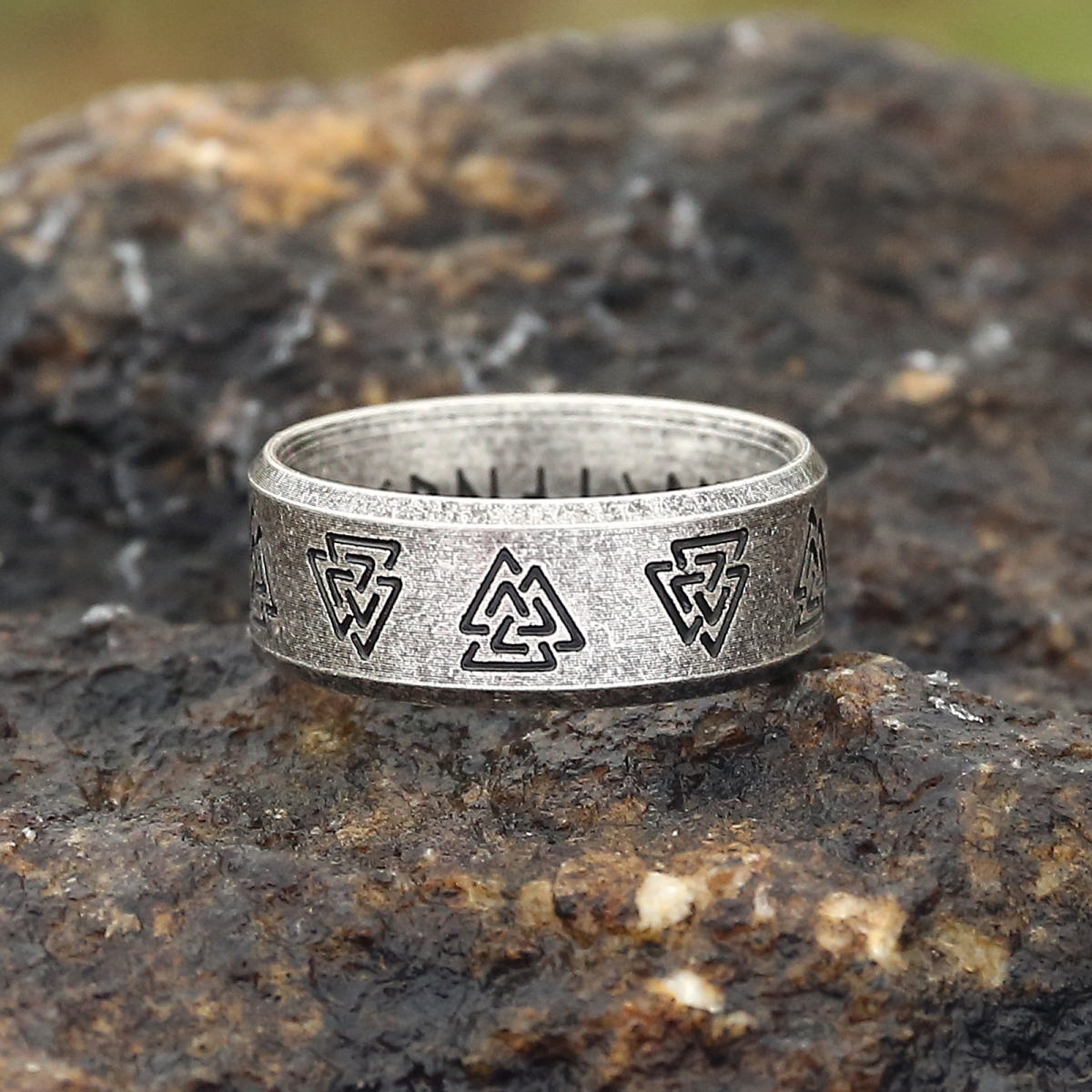 Valknut Rune Ring US$1.7/PC-NORSECOLLECTION- Viking Jewelry,Viking Necklace,Viking Bracelet,Viking Rings,Viking Mugs,Viking Accessories,Viking Crafts