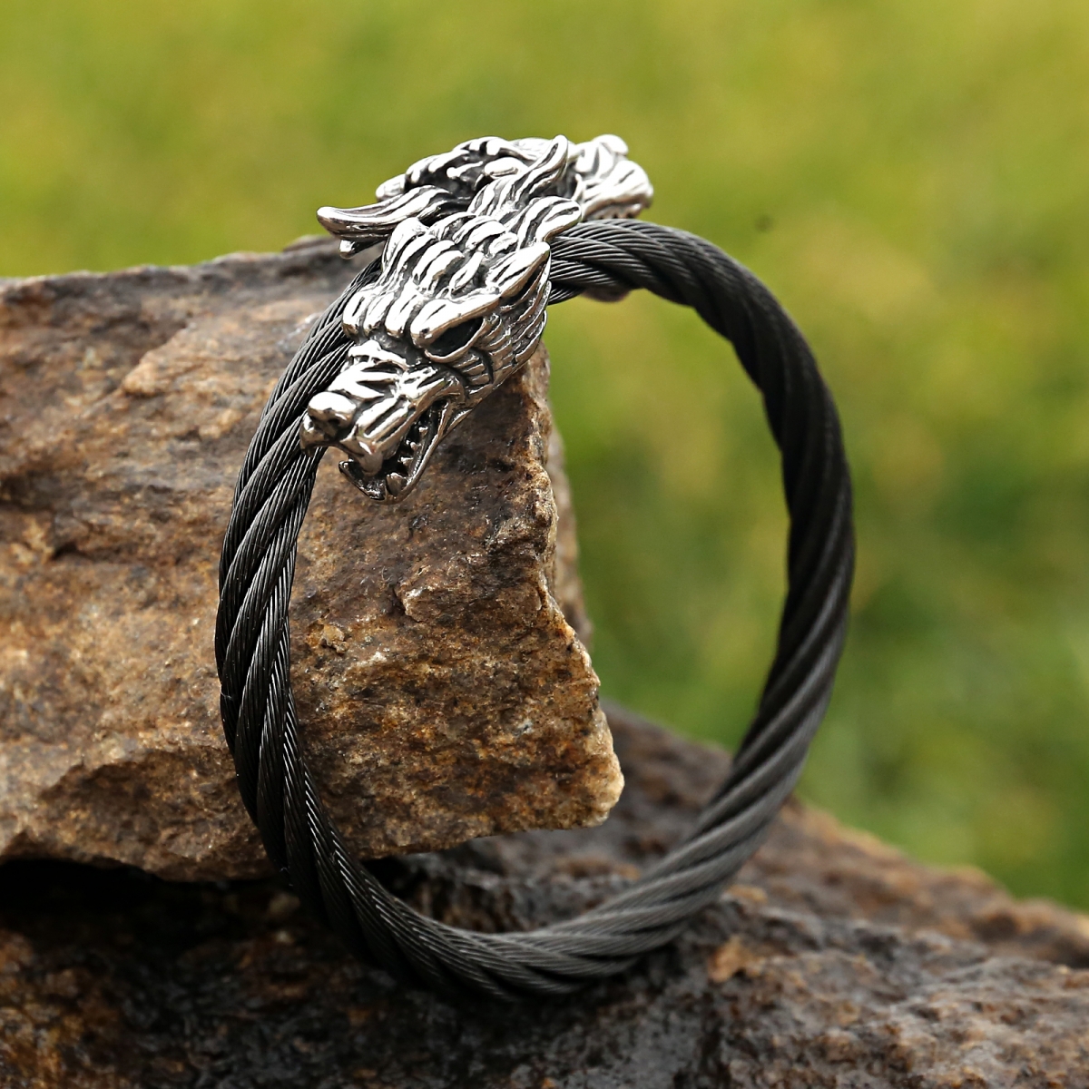 Wolf Bangle US$4/PC-NORSECOLLECTION- Viking Jewelry,Viking Necklace,Viking Bracelet,Viking Rings,Viking Mugs,Viking Accessories,Viking Crafts
