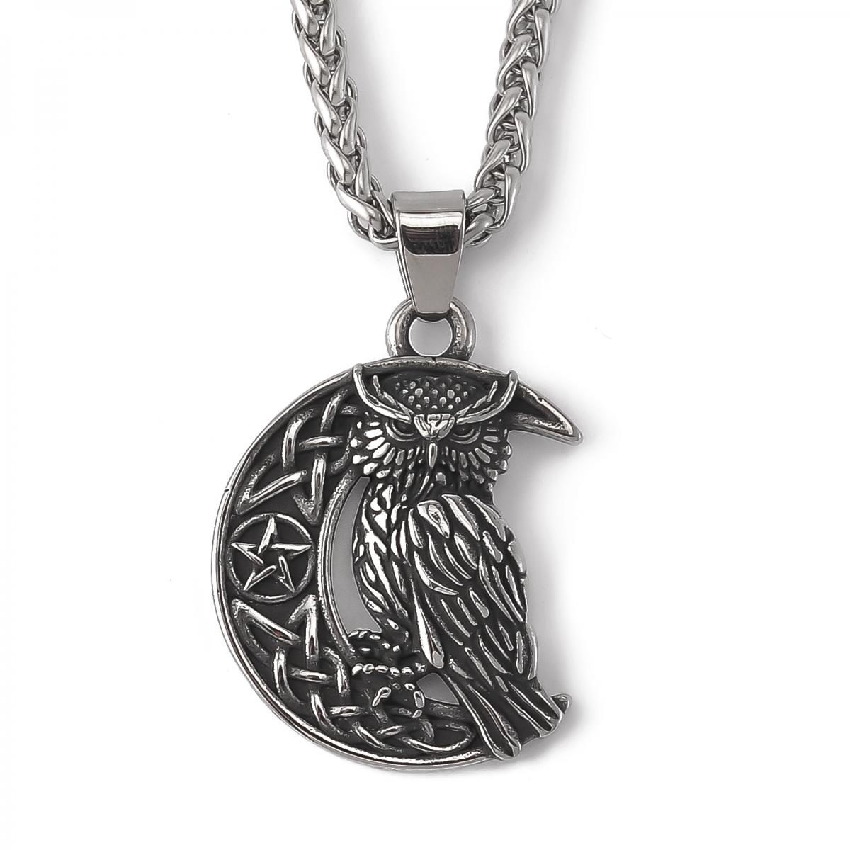 Owl Necklace US$3.5/PC-NORSECOLLECTION- Viking Jewelry,Viking Necklace,Viking Bracelet,Viking Rings,Viking Mugs,Viking Accessories,Viking Crafts