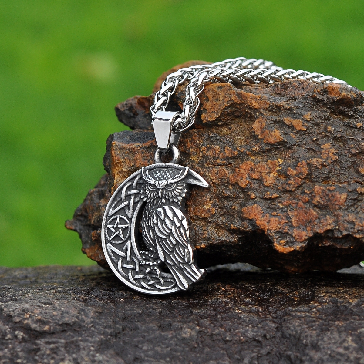 Owl Necklace US$3.5/PC-NORSECOLLECTION- Viking Jewelry,Viking Necklace,Viking Bracelet,Viking Rings,Viking Mugs,Viking Accessories,Viking Crafts