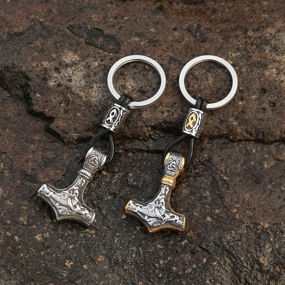 Mjolnir Keyring US$3.5/PC-NORSECOLLECTION- Viking Jewelry,Viking Necklace,Viking Bracelet,Viking Rings,Viking Mugs,Viking Accessories,Viking Crafts