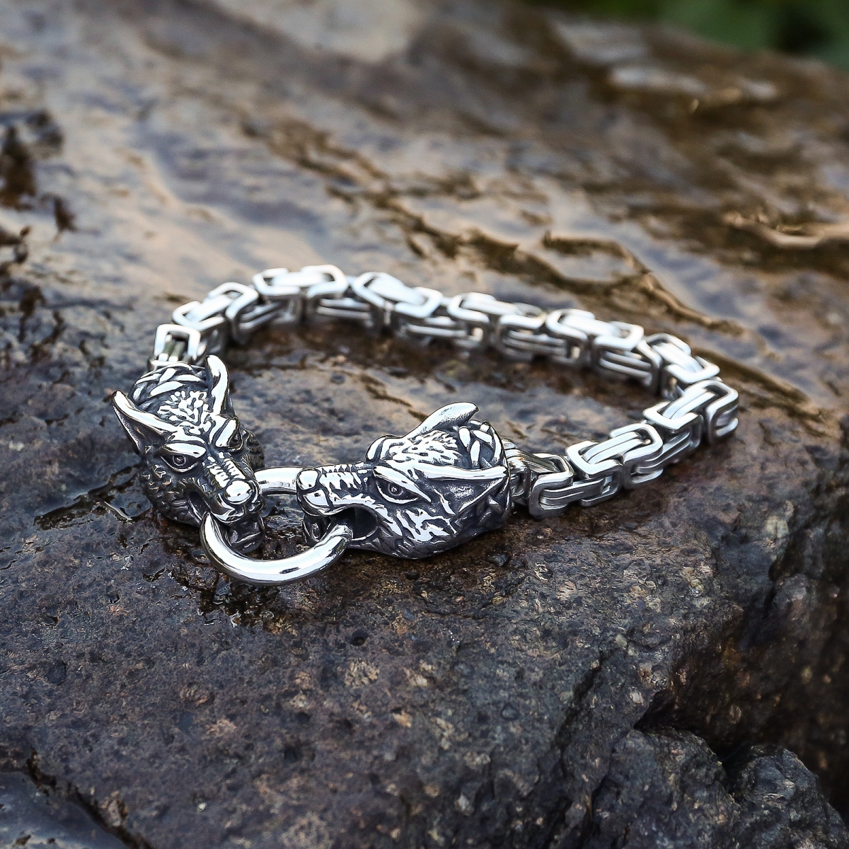 Wolf Bracelet US$5.5/PC-NORSECOLLECTION- Viking Jewelry,Viking Necklace,Viking Bracelet,Viking Rings,Viking Mugs,Viking Accessories,Viking Crafts