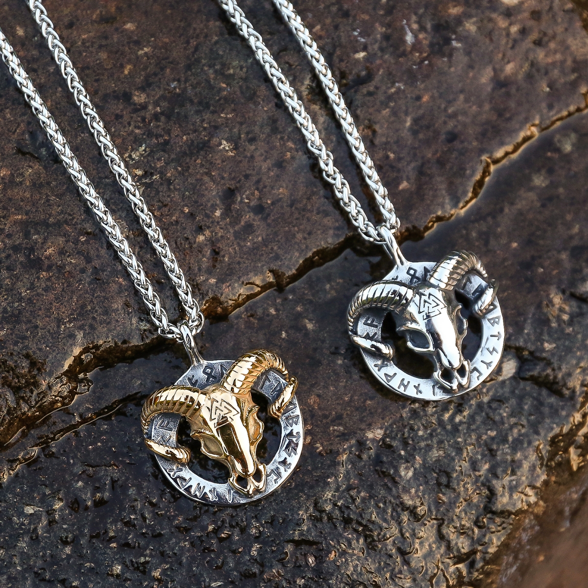 Thor Goat Necklace US$2.9/PC-NORSECOLLECTION- Viking Jewelry,Viking Necklace,Viking Bracelet,Viking Rings,Viking Mugs,Viking Accessories,Viking Crafts