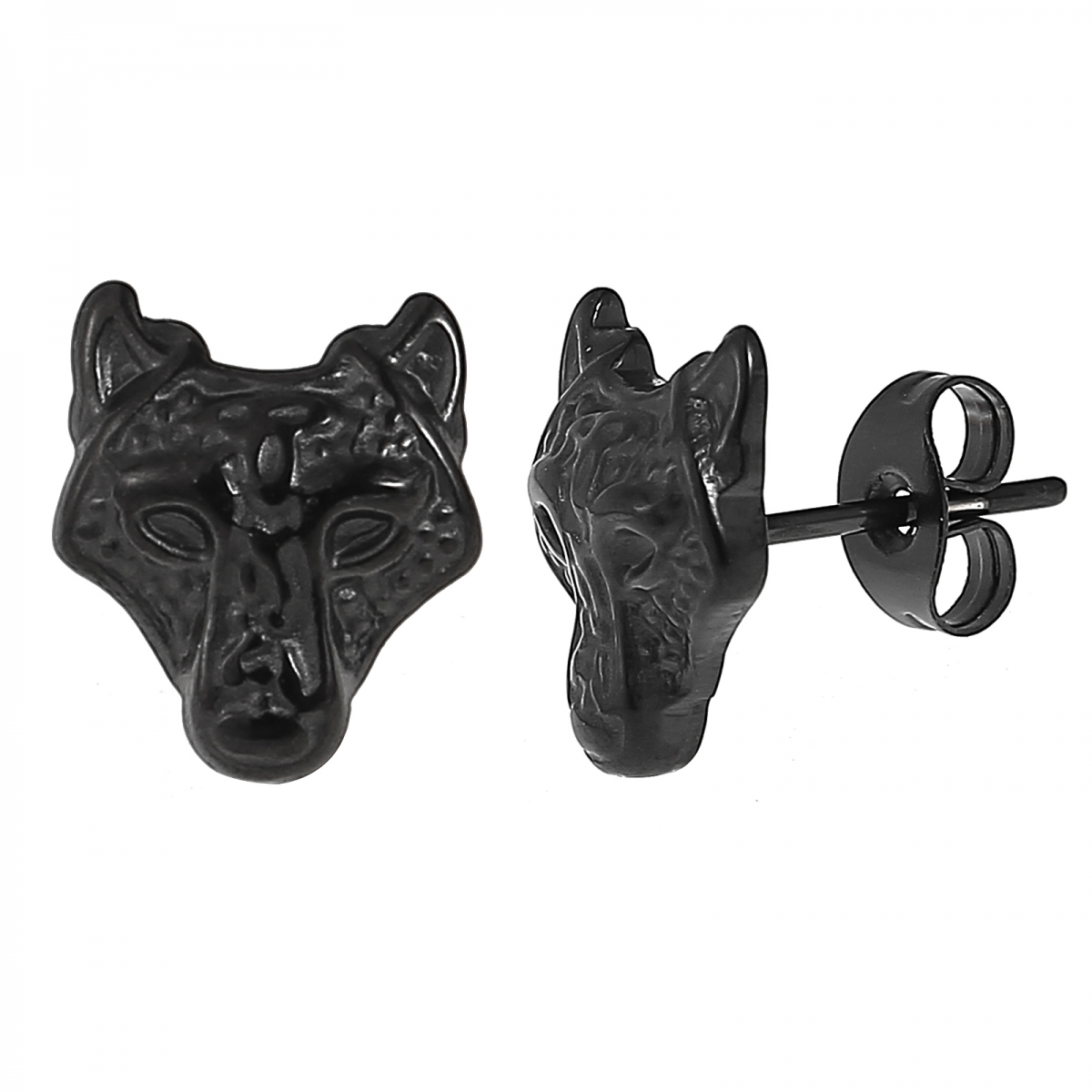 Wolf Earrings US$1.5/Pair-NORSECOLLECTION- Viking Jewelry,Viking Necklace,Viking Bracelet,Viking Rings,Viking Mugs,Viking Accessories,Viking Crafts