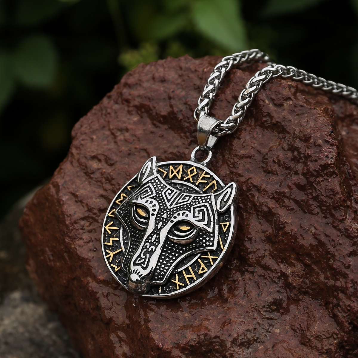 Wolf Necklace US$3.5/PC-NORSECOLLECTION- Viking Jewelry,Viking Necklace,Viking Bracelet,Viking Rings,Viking Mugs,Viking Accessories,Viking Crafts