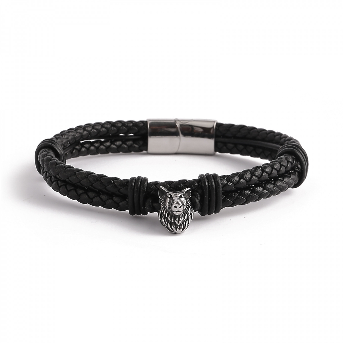 Wolf Bracelet Genuine Leather US$3.9/PC-NORSECOLLECTION- Viking Jewelry,Viking Necklace,Viking Bracelet,Viking Rings,Viking Mugs,Viking Accessories,Viking Crafts