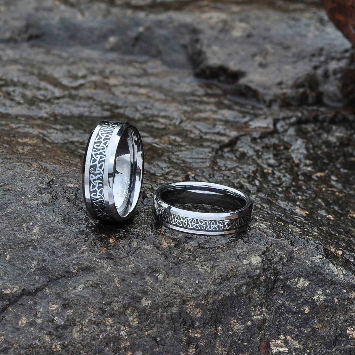 6mm Tungsten Carbide Ring Celtic US$5.8/PC-NORSECOLLECTION- Viking Jewelry,Viking Necklace,Viking Bracelet,Viking Rings,Viking Mugs,Viking Accessories,Viking Crafts