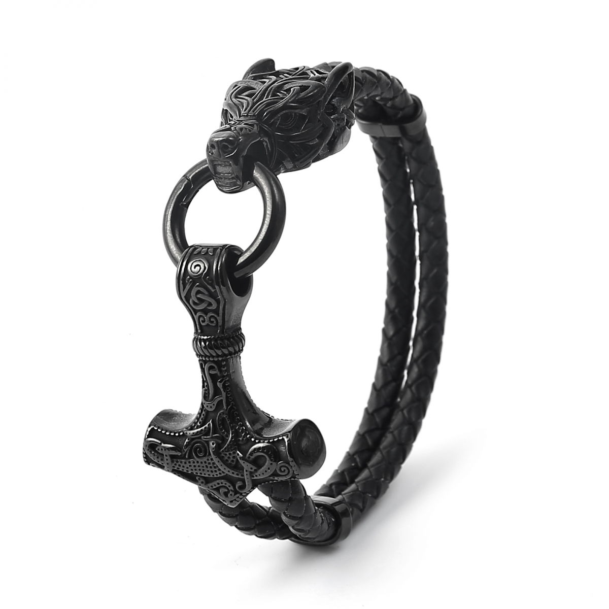 Celtic Wolf Mjolnir Bracelet US$5.6/PC-NORSECOLLECTION- Viking Jewelry,Viking Necklace,Viking Bracelet,Viking Rings,Viking Mugs,Viking Accessories,Viking Crafts
