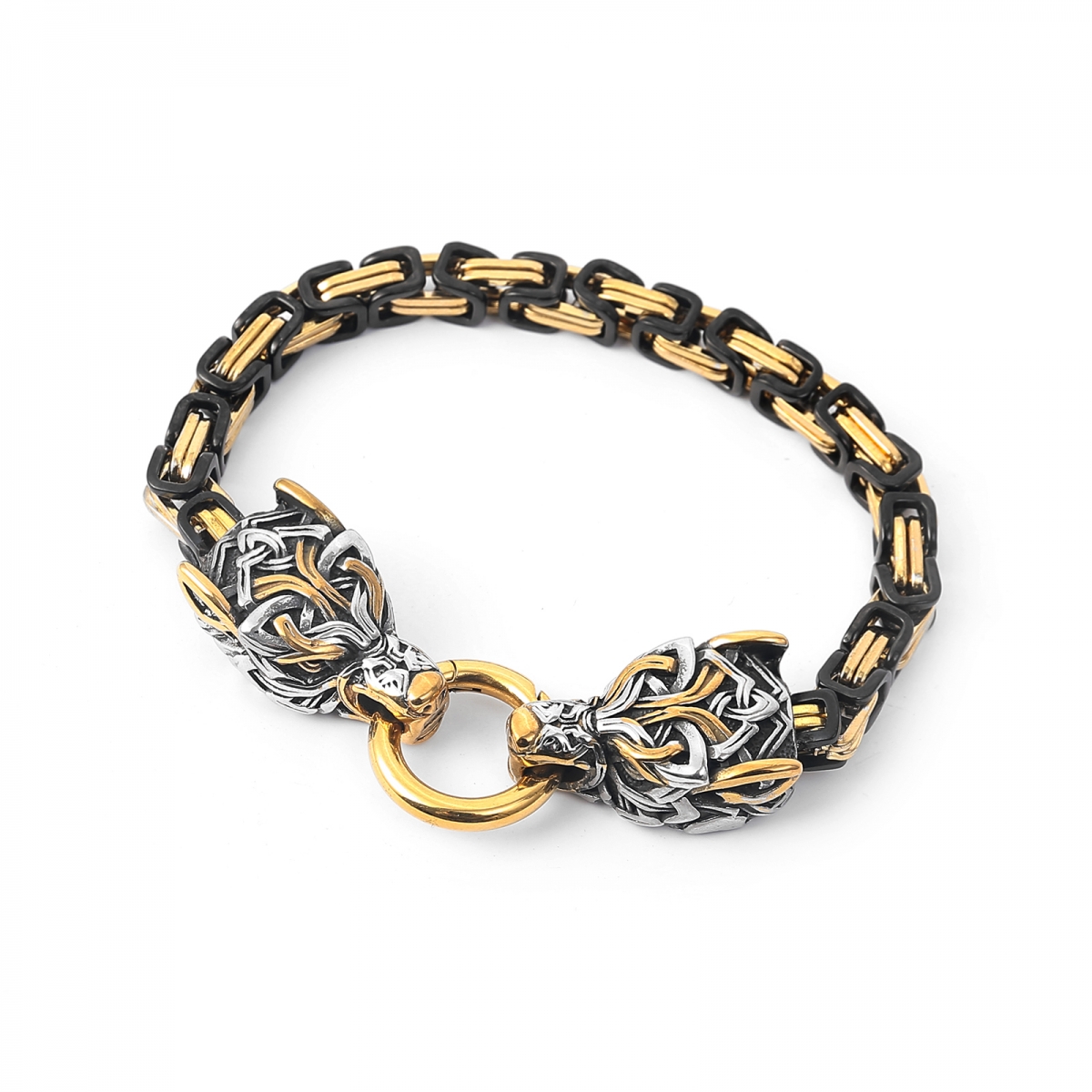 King Chain Bracelet Celtic Wolf US$5.5/PC-NORSECOLLECTION- Viking Jewelry,Viking Necklace,Viking Bracelet,Viking Rings,Viking Mugs,Viking Accessories,Viking Crafts