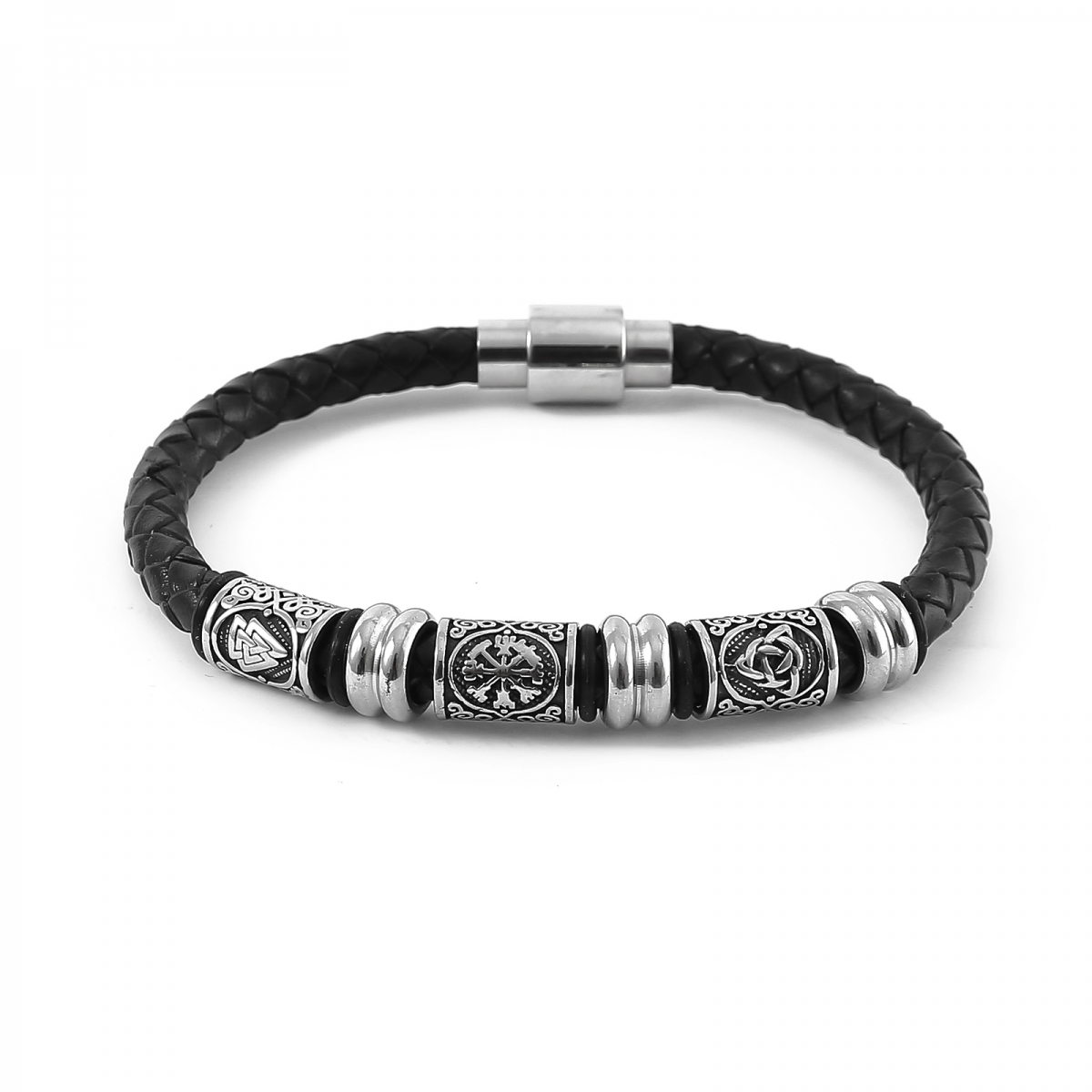 Viking Amulet Bracelet Genuine Leather US$3.8/PC-NORSECOLLECTION- Viking Jewelry,Viking Necklace,Viking Bracelet,Viking Rings,Viking Mugs,Viking Accessories,Viking Crafts