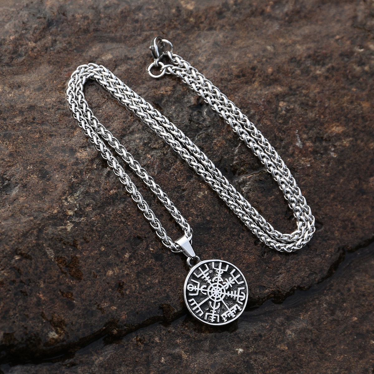 Vegvisir Amulet Necklace US$2.9/PC-NORSECOLLECTION- Viking Jewelry,Viking Necklace,Viking Bracelet,Viking Rings,Viking Mugs,Viking Accessories,Viking Crafts