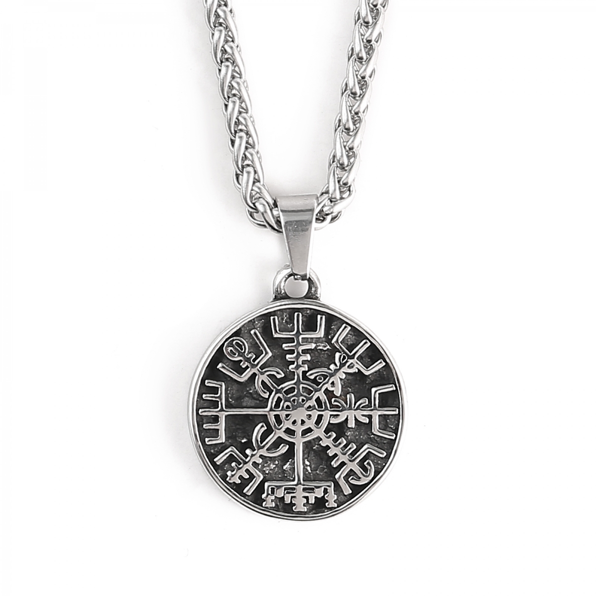 Vegvisir Amulet Necklace US$2.9/PC-NORSECOLLECTION- Viking Jewelry,Viking Necklace,Viking Bracelet,Viking Rings,Viking Mugs,Viking Accessories,Viking Crafts