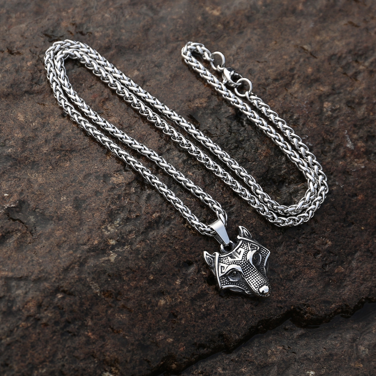 Wolf Viking Necklace US$2.9/PC-NORSECOLLECTION- Viking Jewelry,Viking Necklace,Viking Bracelet,Viking Rings,Viking Mugs,Viking Accessories,Viking Crafts