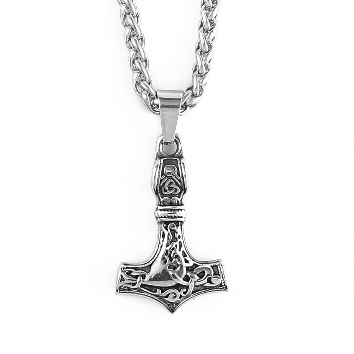 Mjolnir Amulet Necklace US$2.9/PC-NORSECOLLECTION- Viking Jewelry,Viking Necklace,Viking Bracelet,Viking Rings,Viking Mugs,Viking Accessories,Viking Crafts