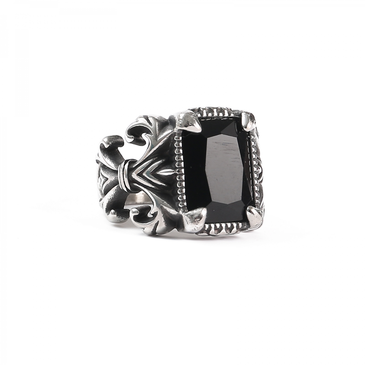 Viking Ring Crystal Black US$5.5/PC-NORSECOLLECTION- Viking Jewelry,Viking Necklace,Viking Bracelet,Viking Rings,Viking Mugs,Viking Accessories,Viking Crafts