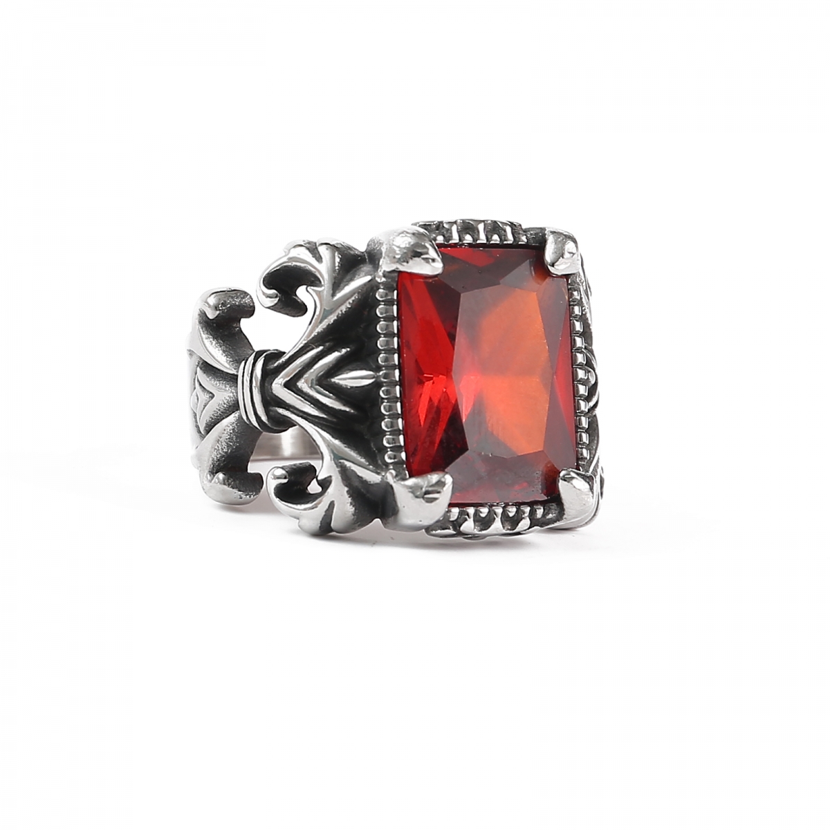 Viking Ring Crystal Red US$5.5/PC-NORSECOLLECTION- Viking Jewelry,Viking Necklace,Viking Bracelet,Viking Rings,Viking Mugs,Viking Accessories,Viking Crafts
