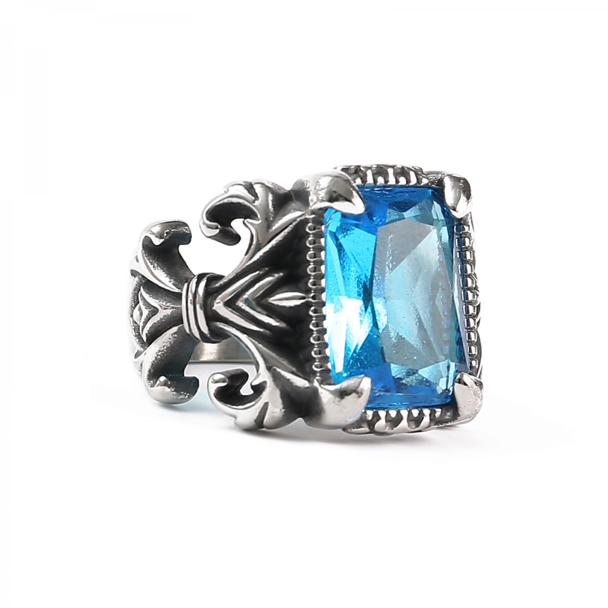 Viking Ring Crystal Blue US$5.5/PC-NORSECOLLECTION- Viking Jewelry,Viking Necklace,Viking Bracelet,Viking Rings,Viking Mugs,Viking Accessories,Viking Crafts